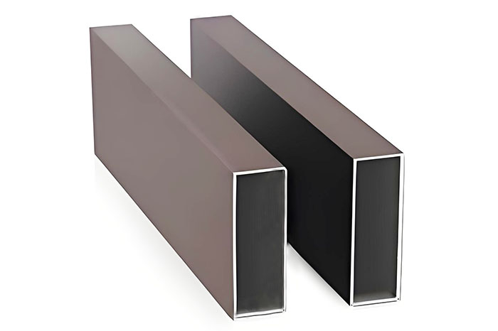 鋁型材定制開模氟碳灰色隔斷鋁型材方通-2